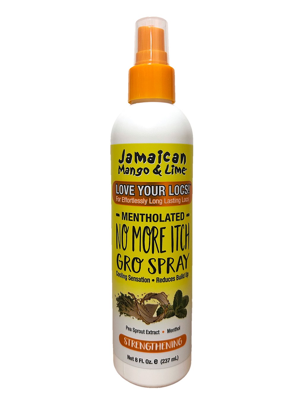 Jamaican Mango & Lime Mentholated No More Itch Gro Spray, 237 ml, predná strana